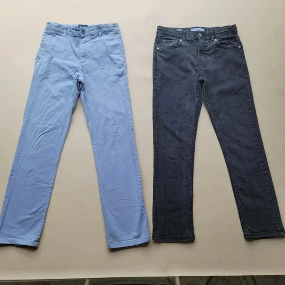 Lot of 2 Jeans Sz 12 Place Calvin Klein Slim Straight Stretch Jeans Pants Black - Picture 1 of 16